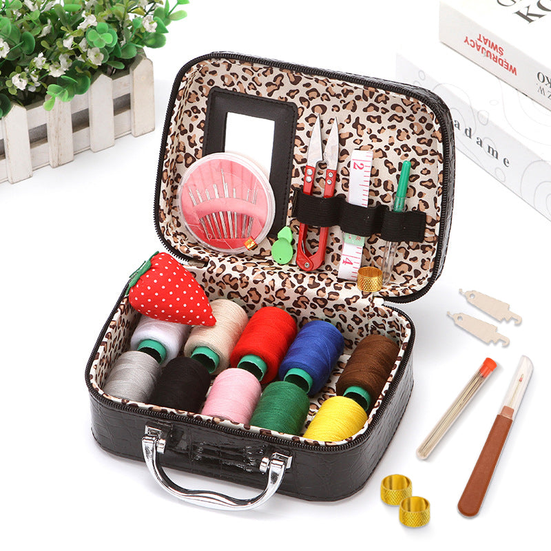 CraftVault Draagbare Naaikit in Faux Leren Tas