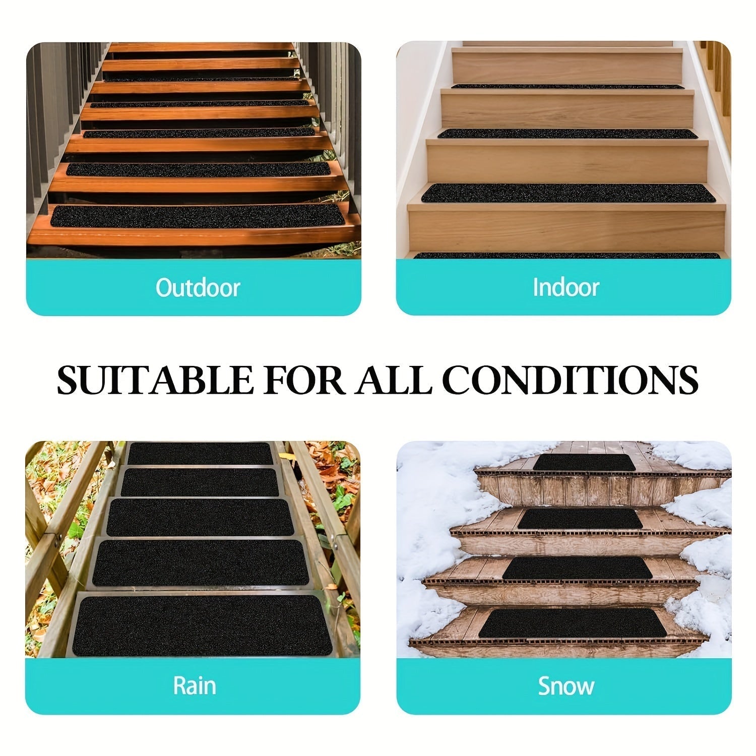 Antislip Trapstappen 10-pack – 6"x24", 80-grit, Weerbestendig