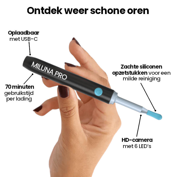 LuxeEar Pro | Slimme oorreiniger met HD-camera voor optimale hygiëne