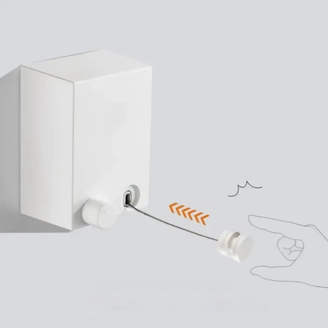 LuxuraLine Ingebouwde Retractable Staal Droogrek | Ruimtebesparend en stijlvol voor elke woning