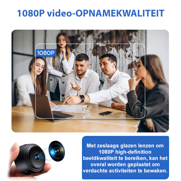 MiniEye Full HD Beveiligingscamera | Compacte Mini Camera met Nachtzicht & Bewegingsdetectie