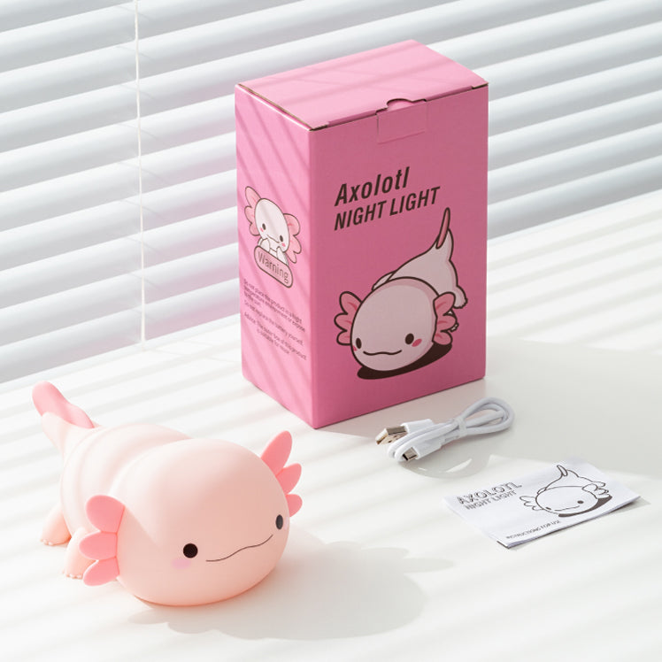 LuxeLumière Axolotl Nachtlamp | Schattige squishy lamp voor een betoverende sfeer