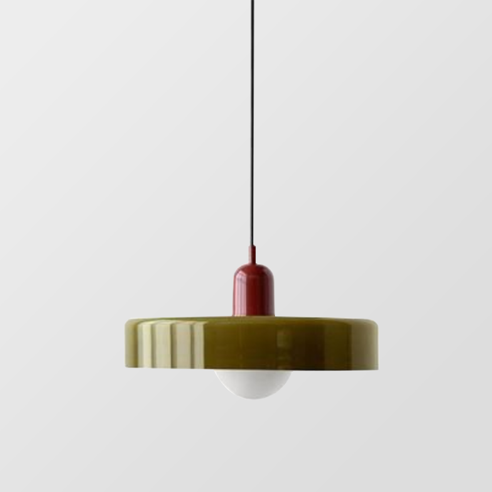 Bauhaus Hanglamp in Gekleurd Glas