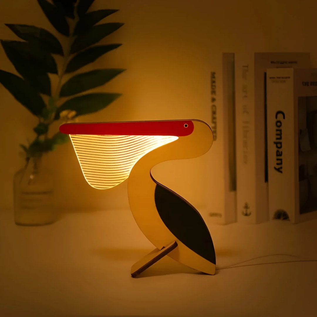 Noordse Houten Dier LED Tafellamp 1-Licht