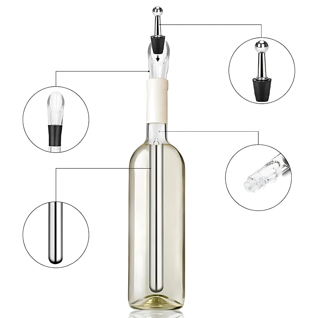 VinoElegance Luxe Wijnkoelstick | Perfecte temperatuur en elegant schenken