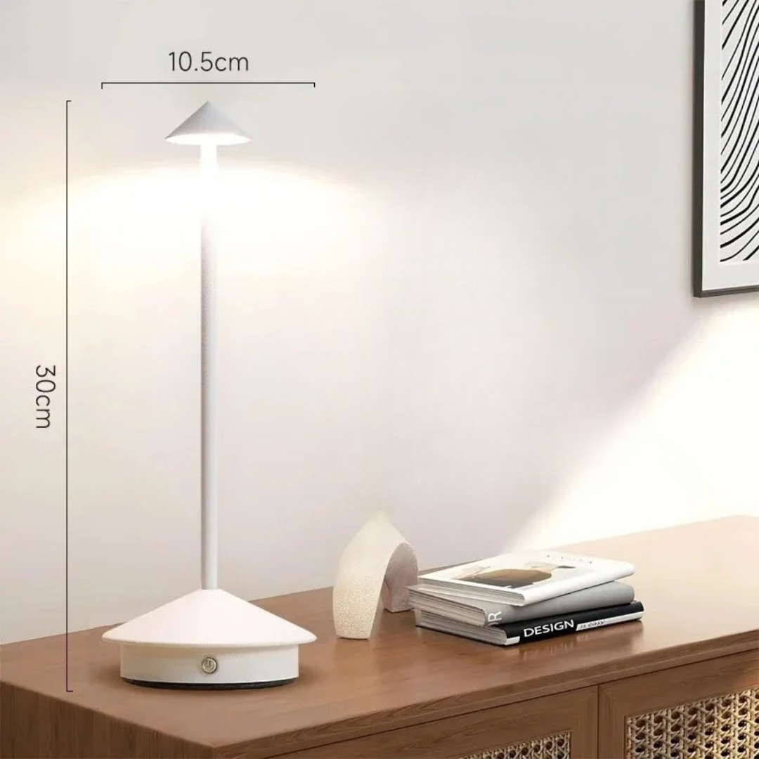Moderne Aluminium Kegel LED Accu Tafellamp 1-Licht