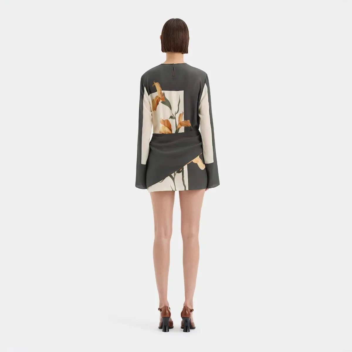 FloraTwist Mini-Cocktailjurk | Elegante bloemenprint voor stijlvolle gelegenheden