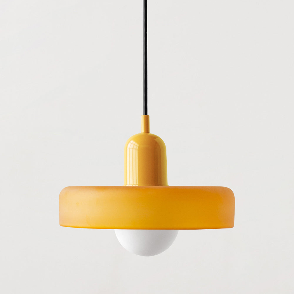 Bauhaus Hanglamp in Gekleurd Glas