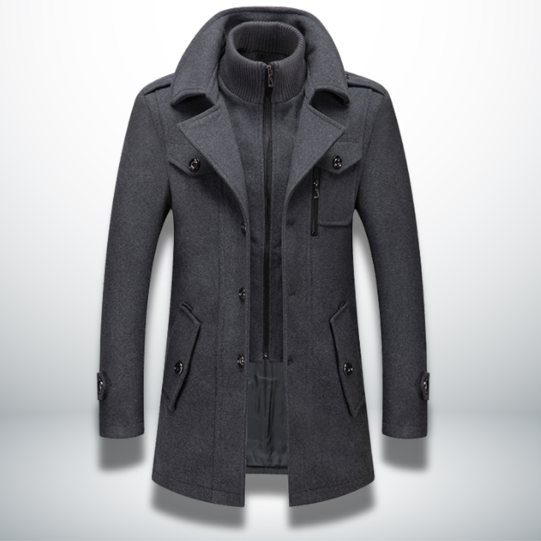 Felix | Heren Smart-Casual Mantel met Knopsluiting