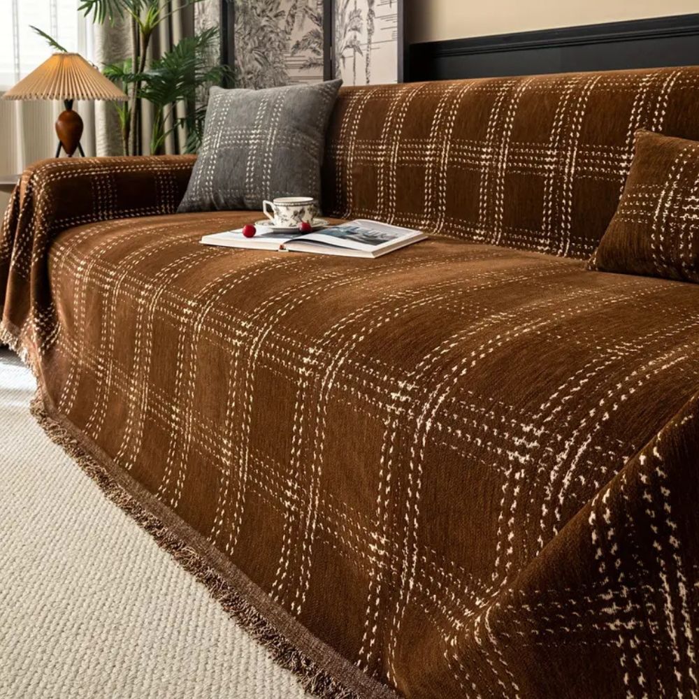 Bankbeschermer met Ruitpatroon – Beschermende Bankhoes voor de Sofa