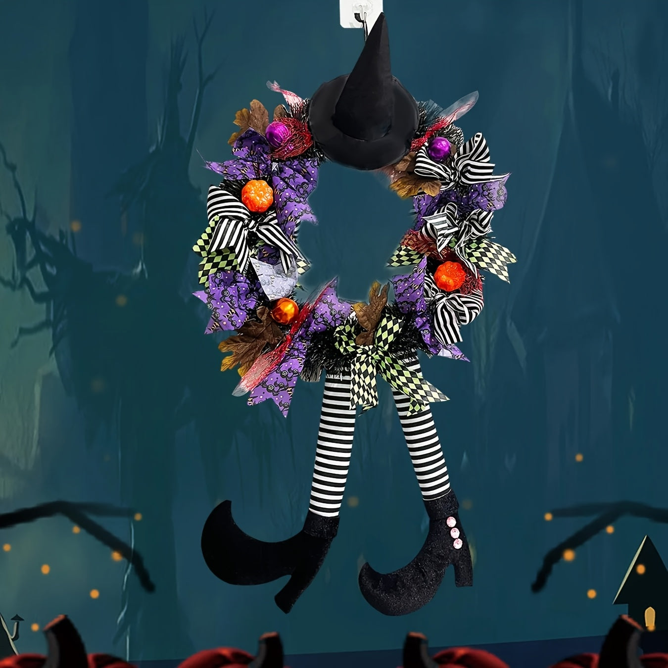 Halloween Grappige Heks Benen Krans | Feestelijke Deurdecoratie
