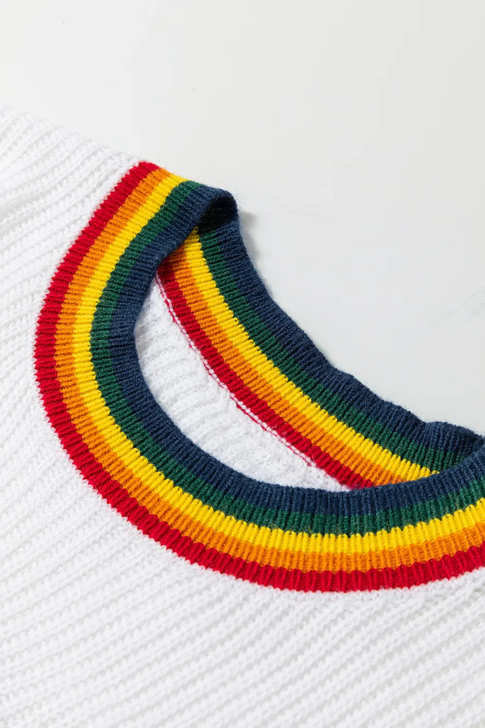 Vrolijke & Heldere Regenboogrand Kersttrui
