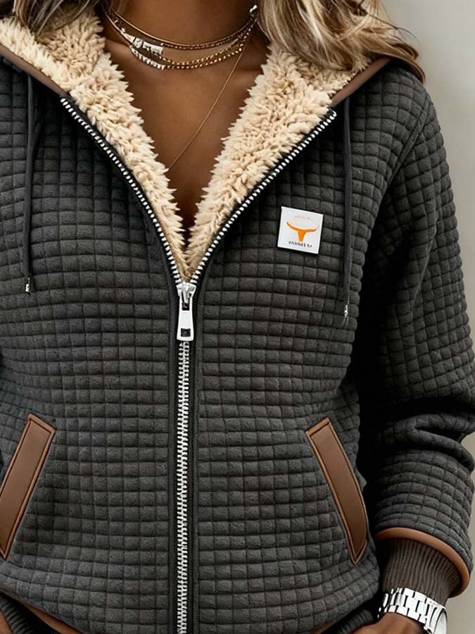 Dames Winterjas met Teddyvoering – Gewatteerde Fleecejas met Capuchon