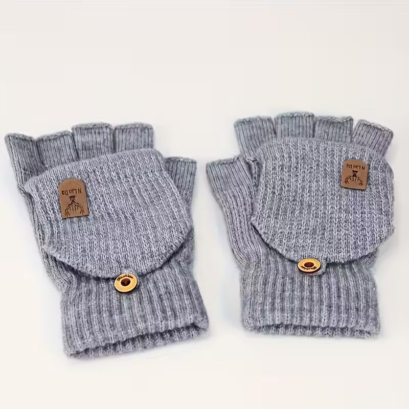 Heren WinterPro Vingerloze Handschoenen – Dik, Warm en Comfortabel