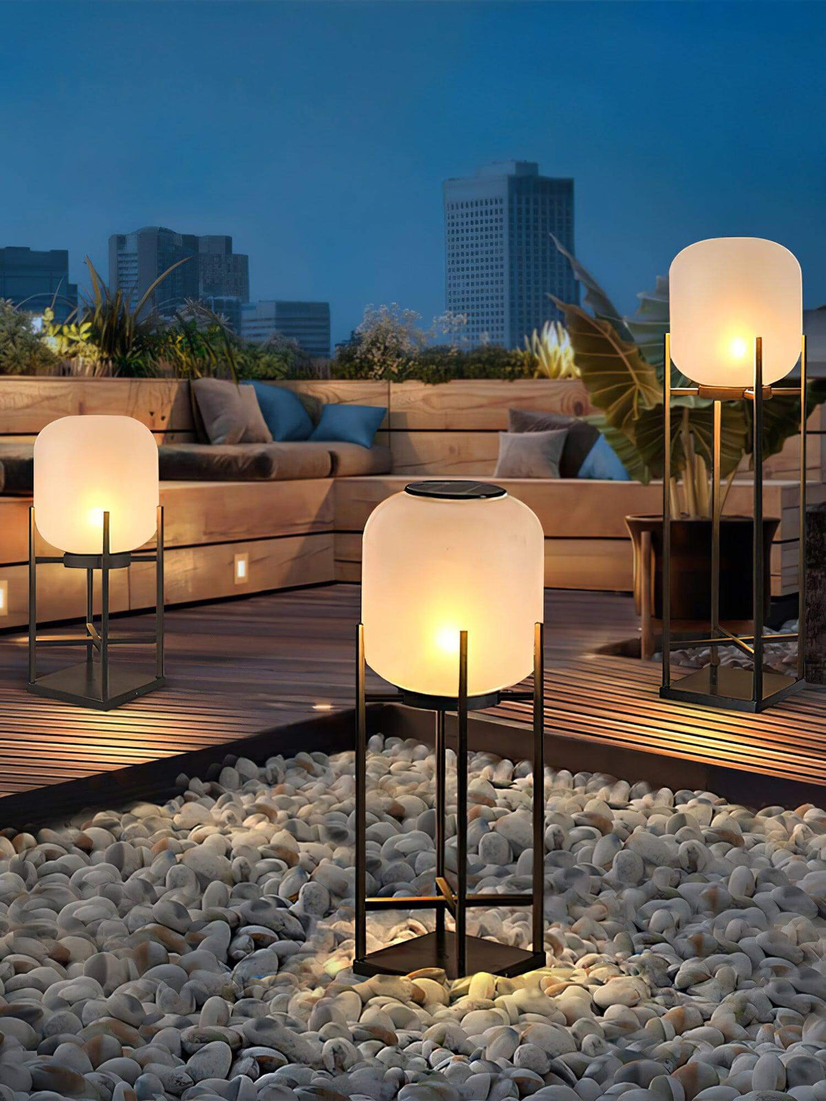 Solar Vloerlamp voor Buiten – Duurzame Sfeerverlichting voor Tuin en Terras