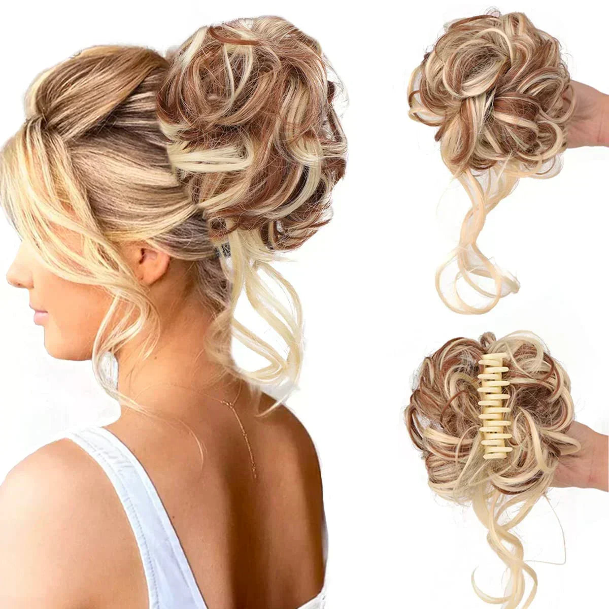CurlyBun: Direct Gelockt Knot Haar Klem
