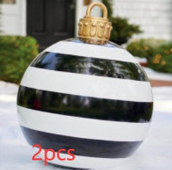 Opblaasbare Kerstbal Buiten Decoratie 60cm – Weerbestendige PVC Kerstdecoratie