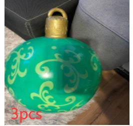 Opblaasbare Christmas Kerstbal 60 cm – Weerbestendige PVC Kerstdecoratie voor Buiten