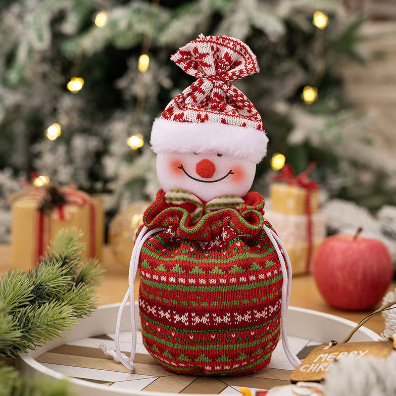KnitJoy Kerstcadeauzak met Pop – Herbruikbare Brei-cadeauzak voor Kinderen