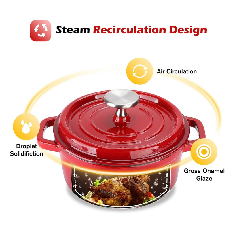 Geëmailleerde Gietijzeren Dutch Oven Pot