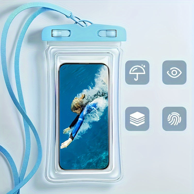 Waterdichte Telefoonhoes met Nekband voor Strand en Reizen – Duurzame PVC Smartphone Case voor 20-32 cm Apparaten