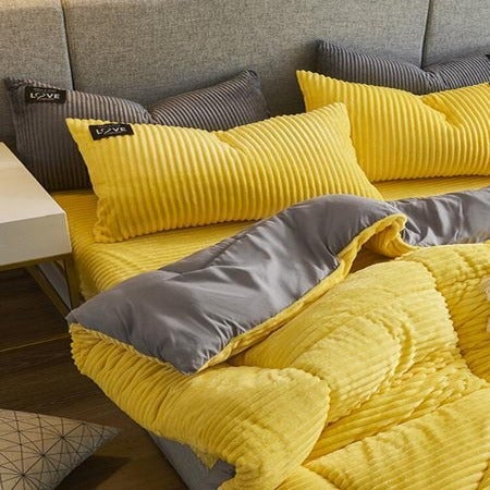 Dikke Corduroy Velvet Bedset