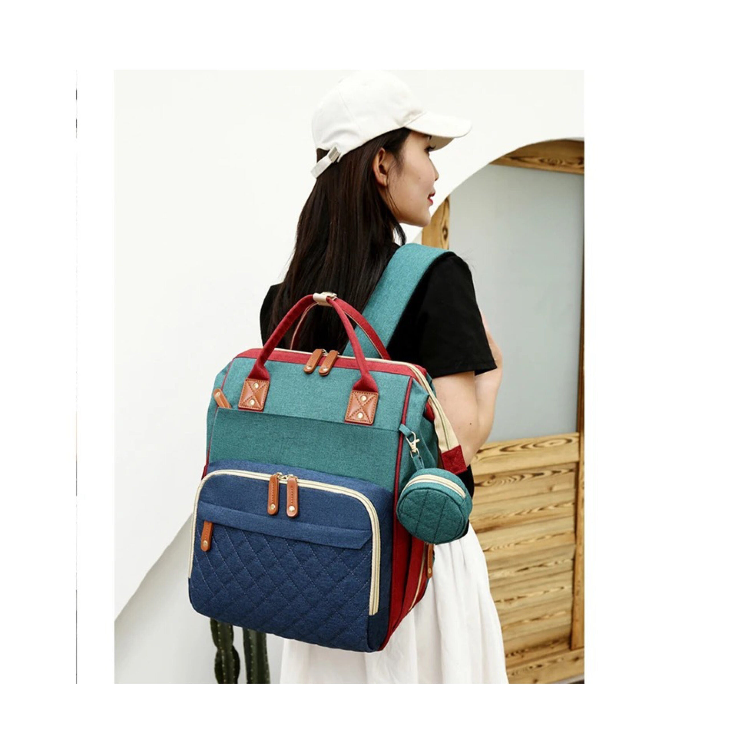 2in1 Baby Rugzak met Verschoonbed