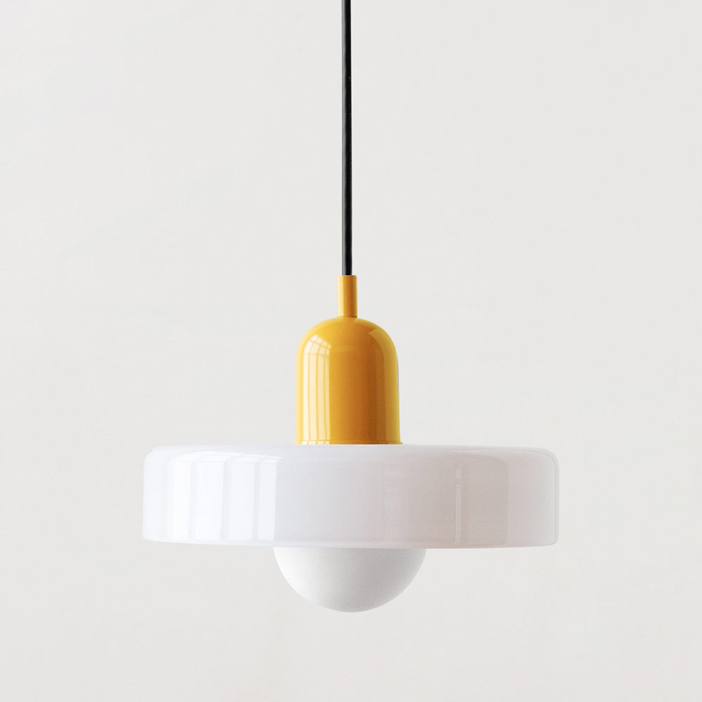 Bauhaus Hanglamp in Gekleurd Glas