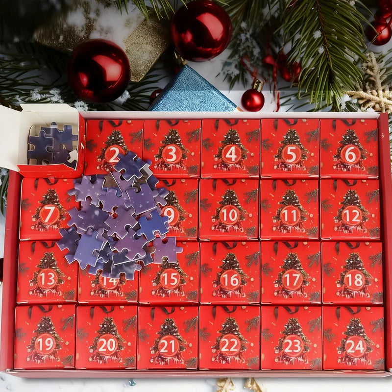 PuzzleFest | Kerst Aftel Puzzel Verrassingsbox – 24 Dagen Vol Magie & Creativiteit