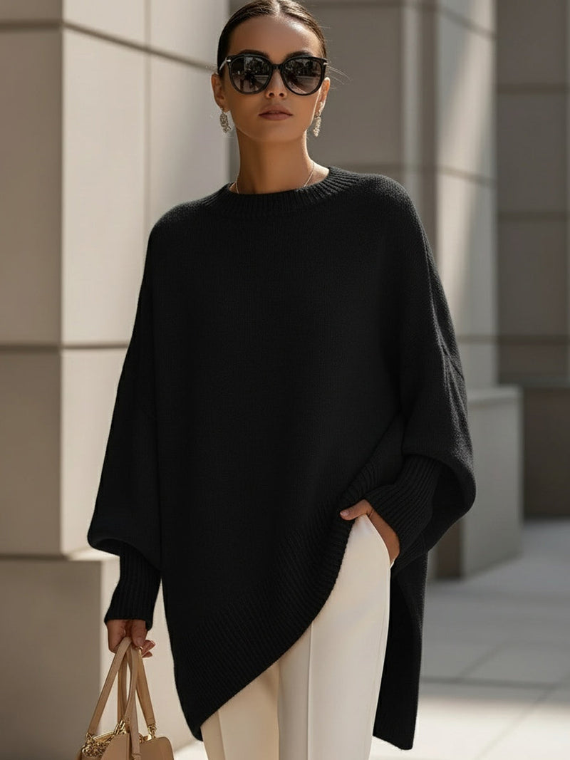Kimia - Oversized Gebreide Ronde Hals Trui