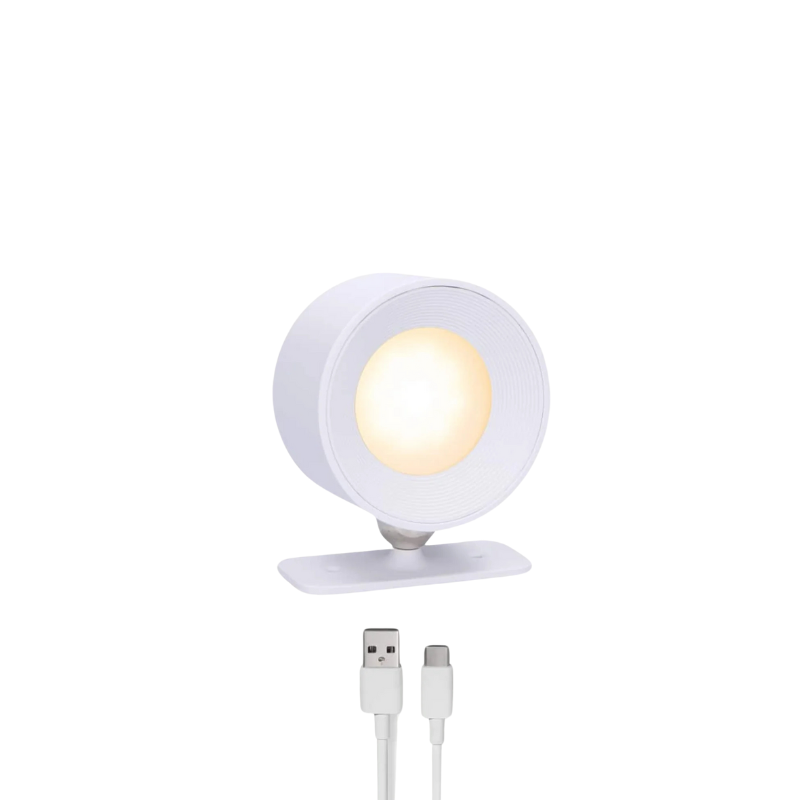 LuxeLumen Draadloze Dimbare LED Wandlamp | 360° draaibaar voor optimale verlichtingservaring