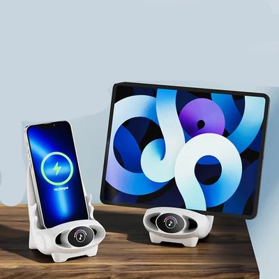 LuxiCharge Luxe Mini Stoel | Draadloze snellader en multifunctionele telefoonhouder