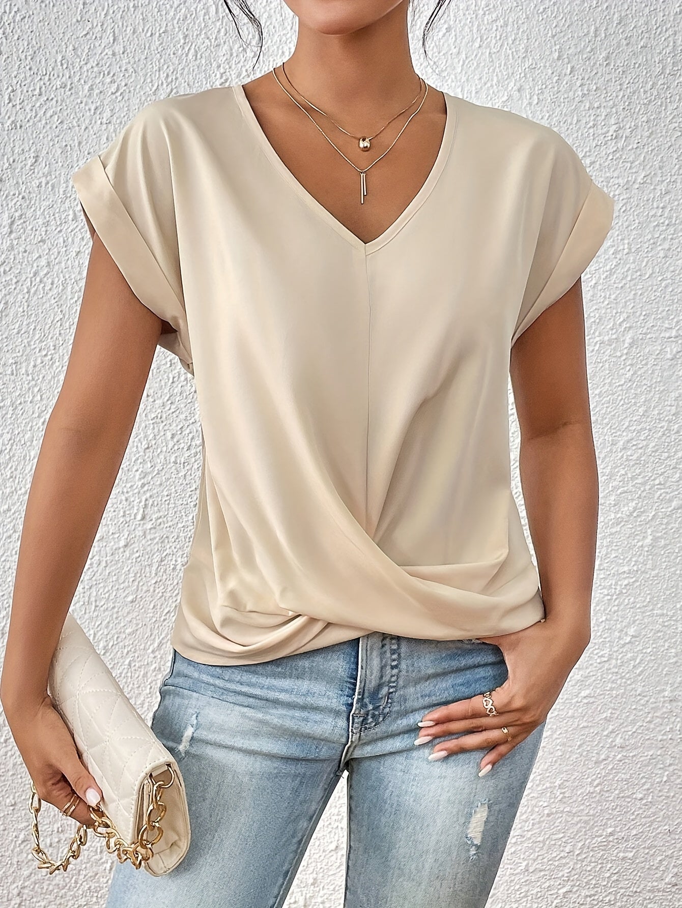 Cleo | Comfortabele T-shirt met sweetheart-hals voor dagelijks gebruik