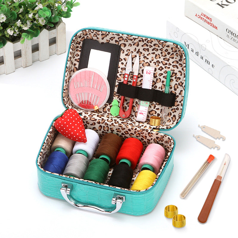 CraftVault Draagbare Naaikit in Faux Leren Tas