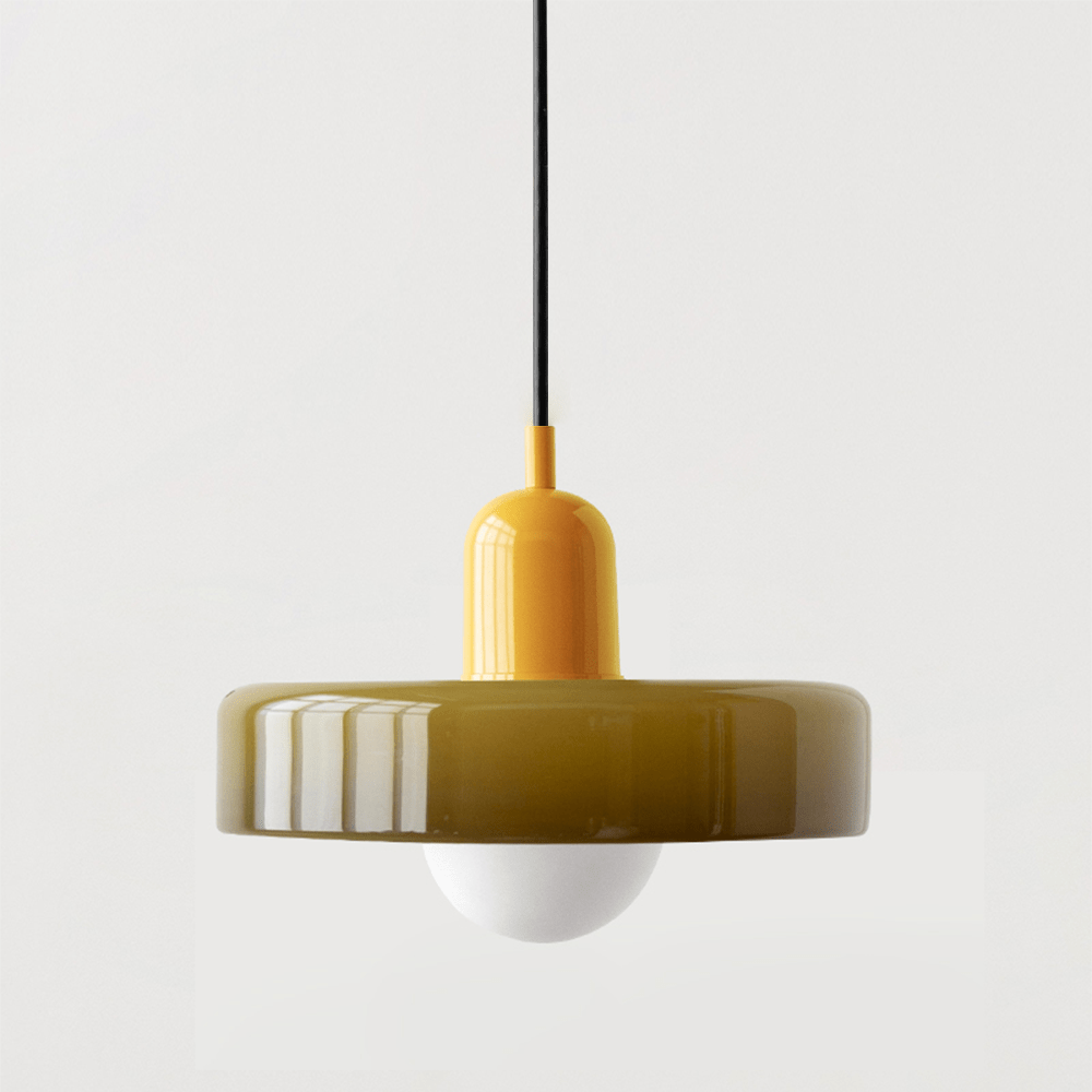 Bauhaus Hanglamp Van Gekleurd Glas Voor Modern Interieur