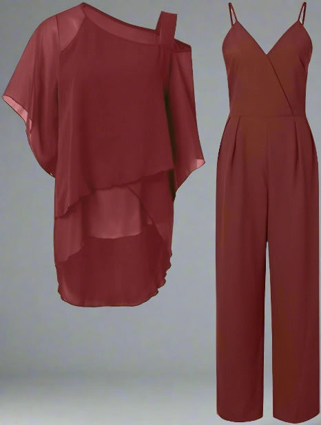 Luxe Chiffon Set voor Elegante Avonden