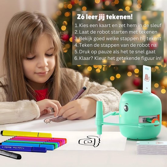 DrawMaster | Verbetert de tekenvaardigheid van een kind | Educatief speelgoed incl. 100 tekenkaarten