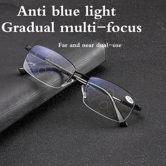 Titanium Progressieve Ver- en Nabereik Dual-Use Leesbril