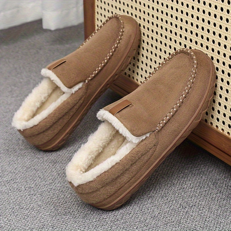 Winter Slippers voor Heren – Warme Schapenvacht Slippers voor Thuis