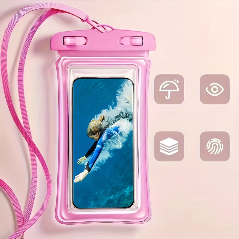 Waterdichte Telefoonhoes met Nekband voor Strand en Reizen – Duurzame PVC Smartphone Case voor 20-32 cm Apparaten