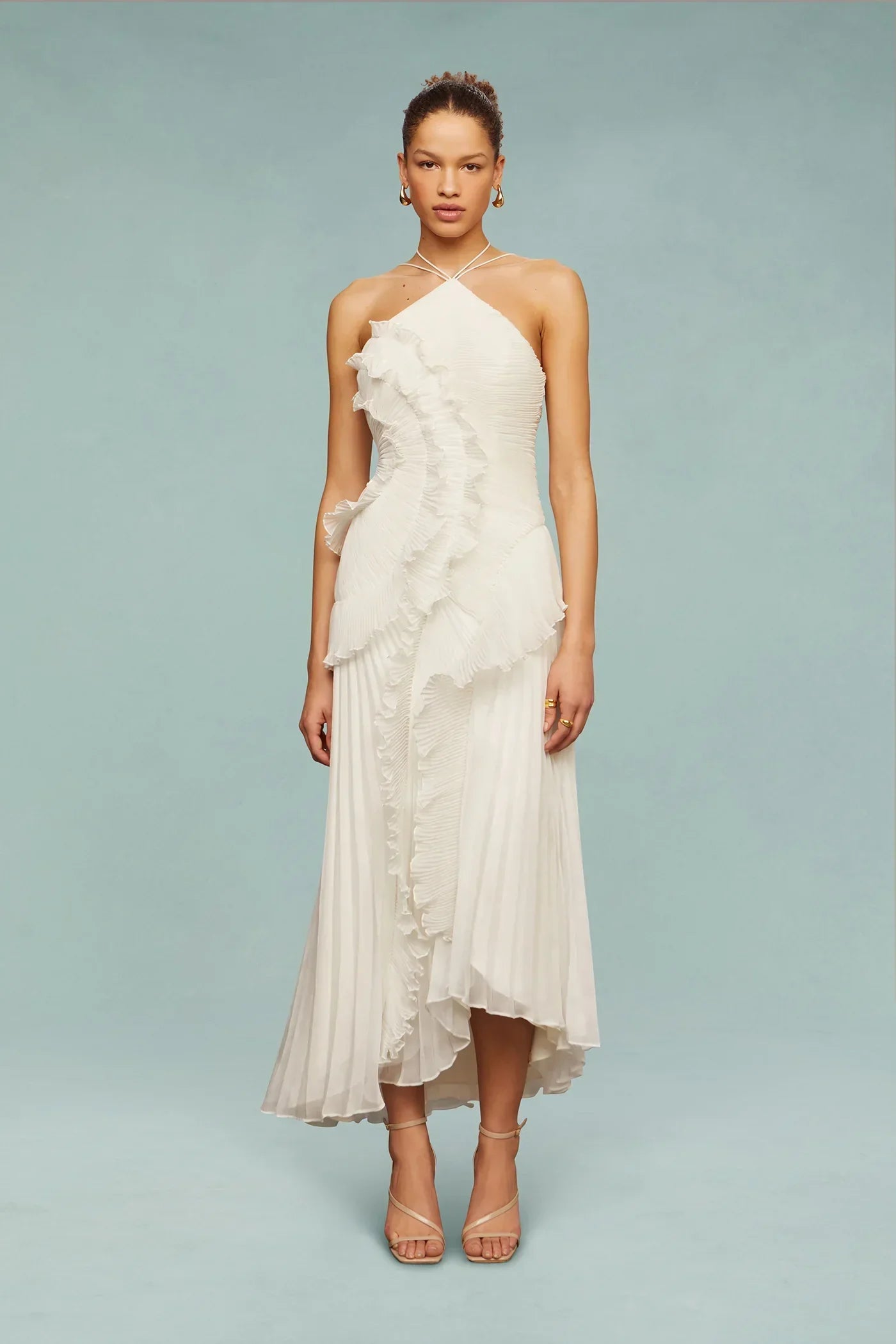 LuxeFlare Maxijurk met Rimpels | Elegante, vloeiende jurk voor een casual look