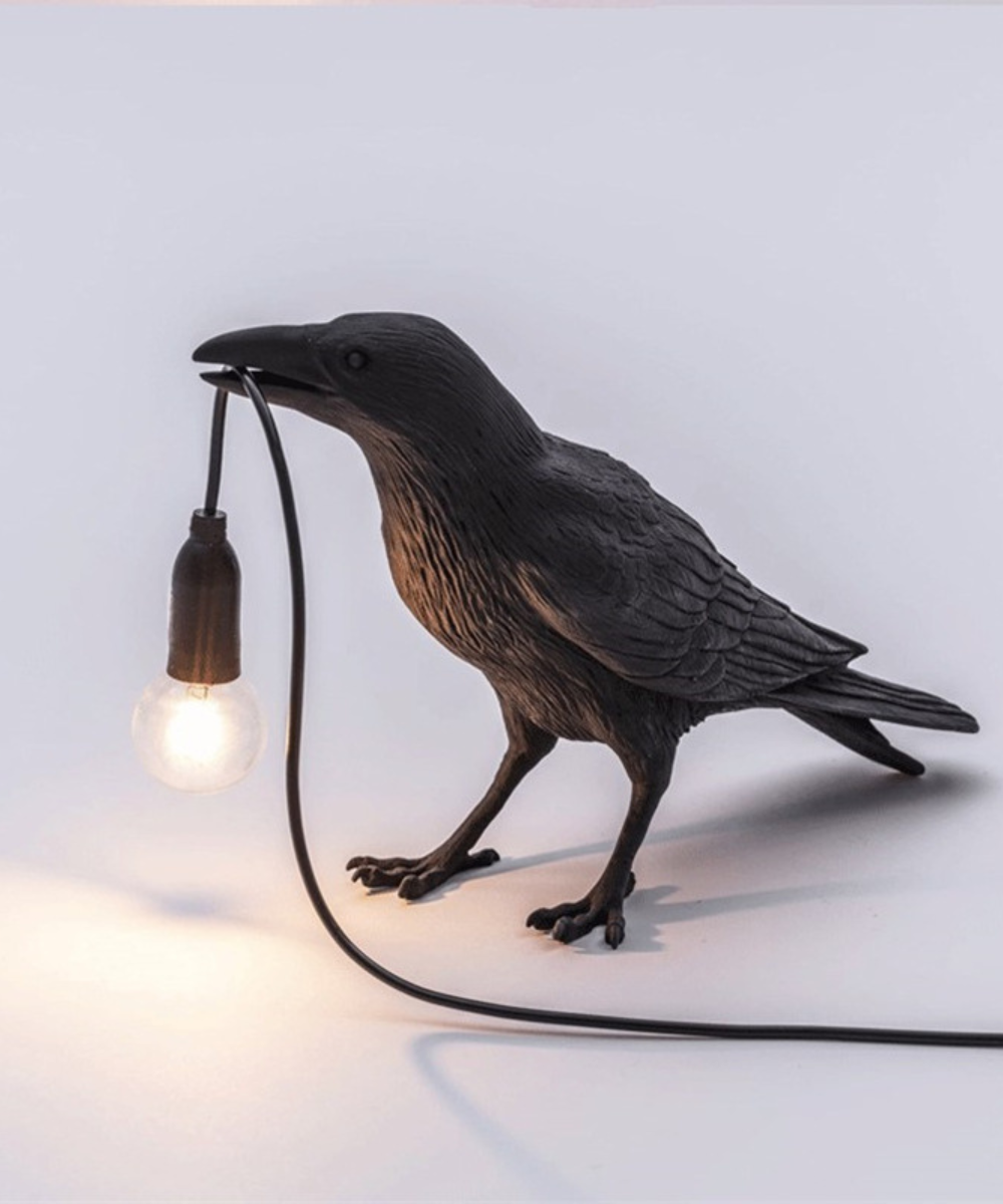 Deko-Kraaienlamp - Unieke tafellamp in vogelontwerp