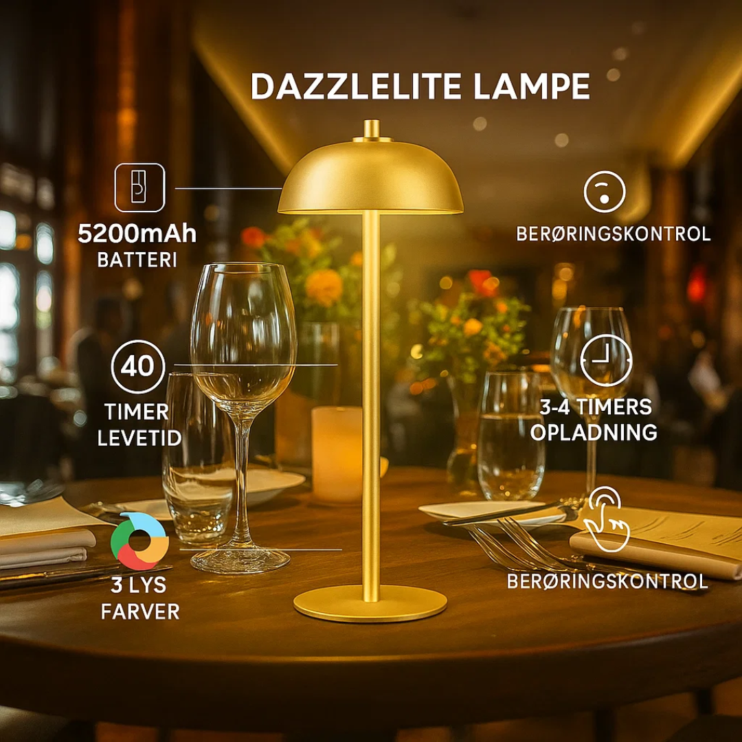 DazzleLite Draadloze Tafellamp met Aanraakbediening