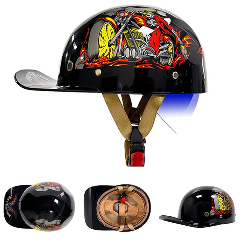 Motorfiets Baseballhelm - DOT-goedgekeurd