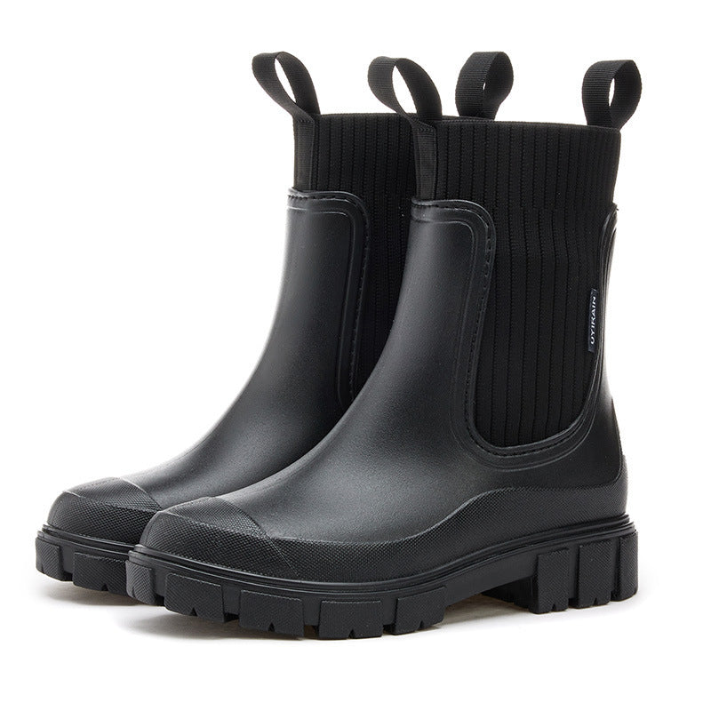 Waterdichte Gummlaarzen voor Dames | Hoogte Verstelbaar Plateau & Antislip PVC-Zool