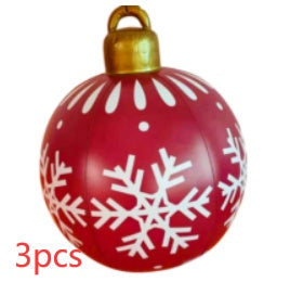 Opblaasbare Christmas Kerstbal 60 cm – Weerbestendige PVC Kerstdecoratie voor Buiten