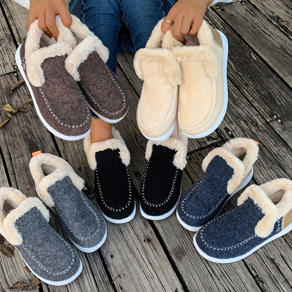 PlucheWarm Dameshuisschoenen – Antislip en Superzachte Wintervoering
