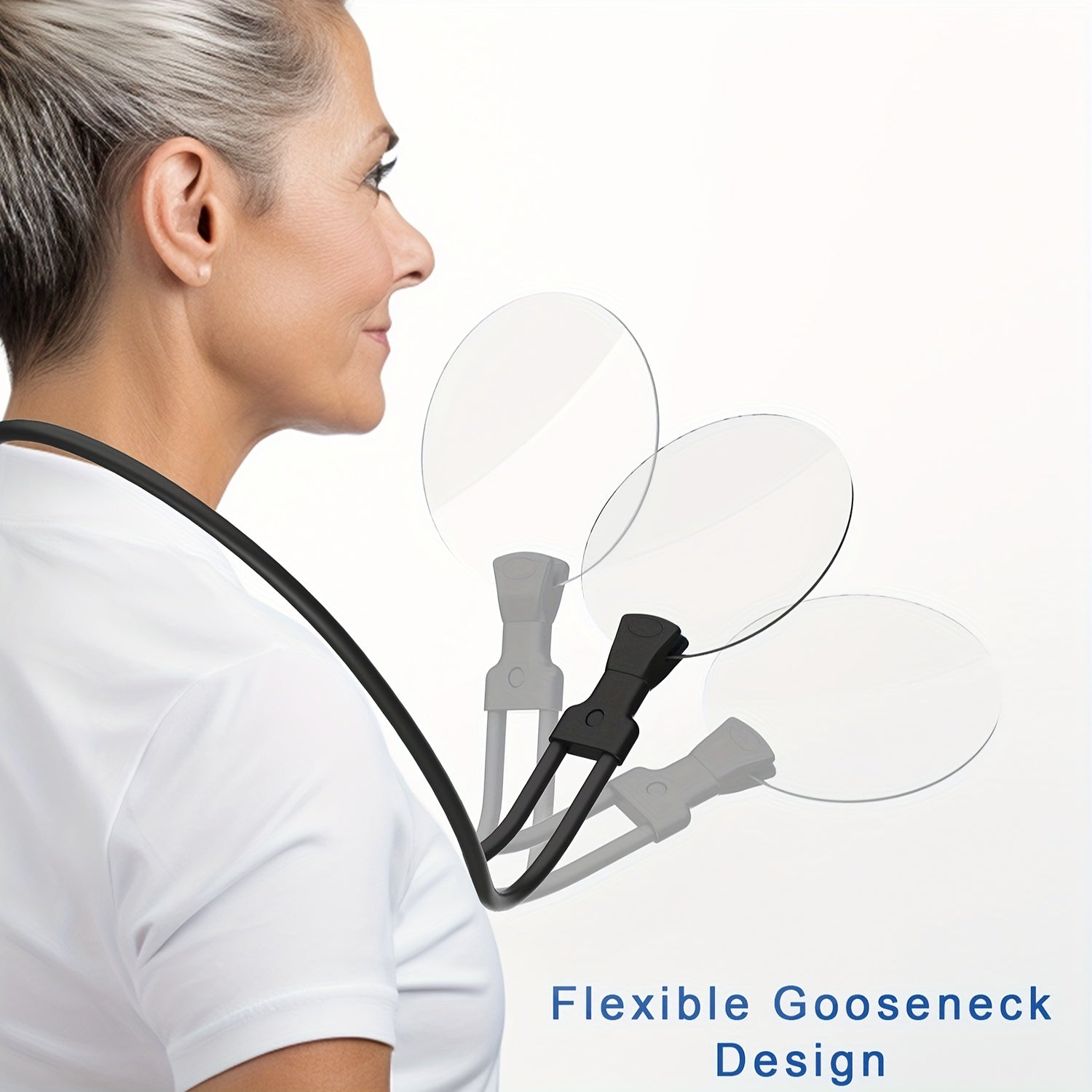 5X Vergrootglas Pro – Handsfree, verstelbare nekvergroter voor ouderen en slechtzienden – Perfect voor lezen, naaien, knutselen en inspecteren