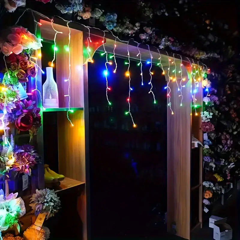 LED Kerstverlichting met IJspegels en Sterrenhemel – Lichtgordijn voor Buiten