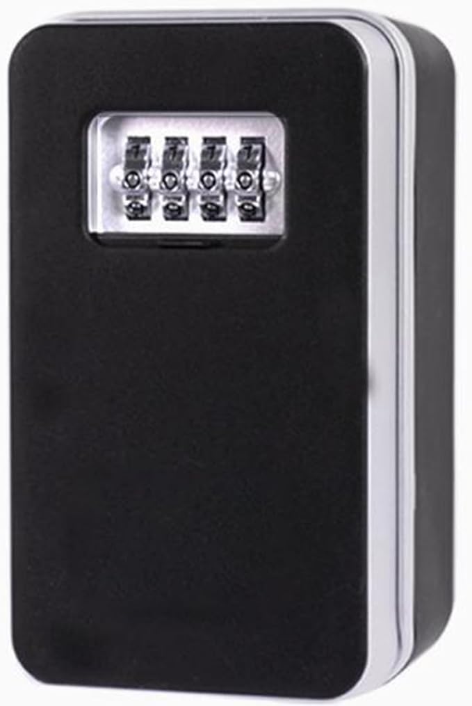 Key Lock Box voor Buiten – Beveiligde Sleutelkast met Instelbare Code voor Huis, Inclusief Montagekit (Wandmontage)